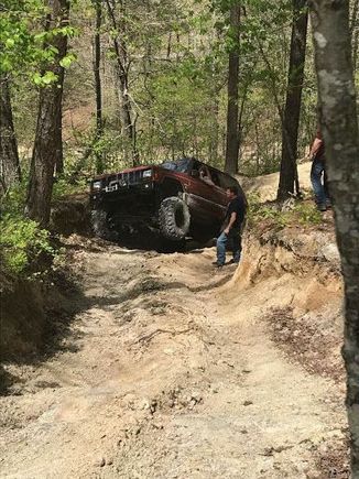 This was a bit of a spooky moment. I had some three wheel acting at the same spot but not as much as him. He was borderline pull cable moment.