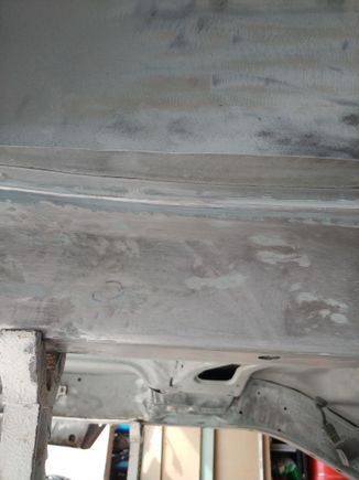 Finished filling all the irregularities from the frame stiffeners