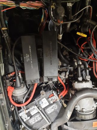 I think this would be optimal. All of the electronics would be on the same side so it would be easier to wire, service, and better aesthetics. The downfall with this location is I will have reroute the coolant overflow bottle, reroute the cruise control vacuum,