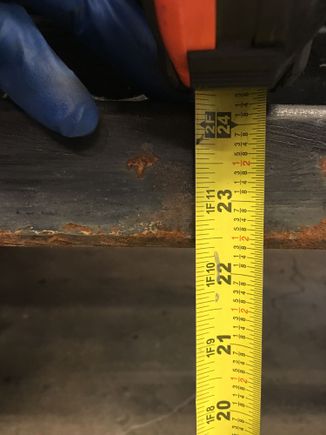I had roughly 22.5” clearance at the original rock sliders.