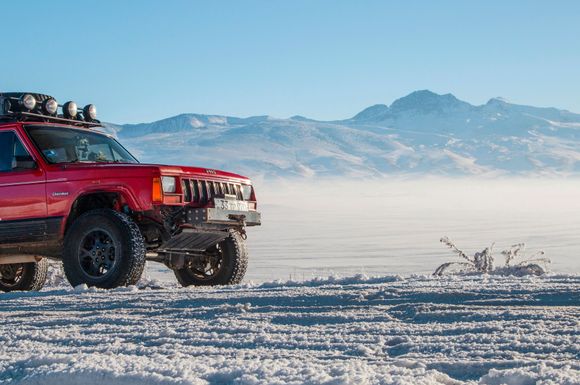 Behind is mount Aragats, Armenia