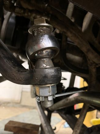 Now just install, torque down and put the cotter key in. Done.