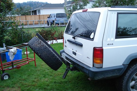 tire down, hatch closed