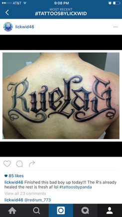 The R is already healed the rest is fresh