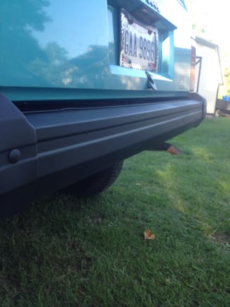 Painted rear bumper.