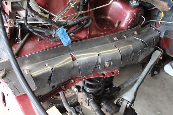 A 3rd layer is planned to box in the underside of the uni-body "frame" from the front bumper through the engine compartment area to the Ruff Stuff stiffeners. The stiffeners stop in the area of the lower control arm mount.