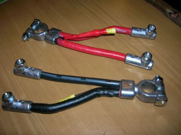 Covered wires with correct color tape so I don't mistake   for - when jump starting...