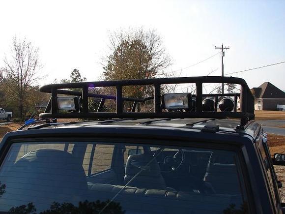 Back of rack with Utility/Back up lights.