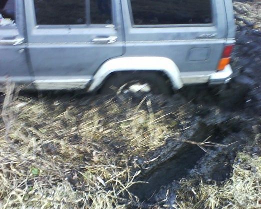 i couldnt even open my door when i got stuck i had to nascar it