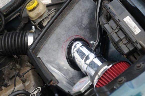AirTube Box - Still have to sand &amp; paint but good for now...Air tube is a Pep-boys special for a Honda accord (3" into 2.5" adapter)   stock plenum.
