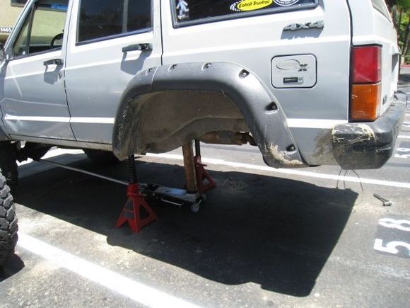 rear Dana 44 axle removed