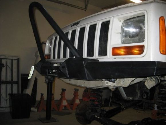 Front bumper is mounted up