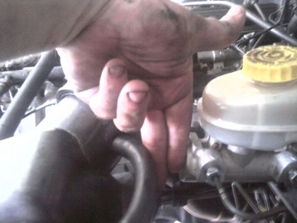clearance between master cylinder and intake box