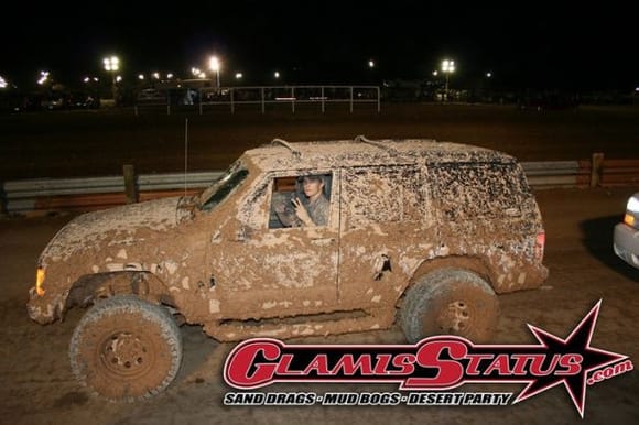 After the mud bogs at Glamis Status, gettin ready to race the mud drags