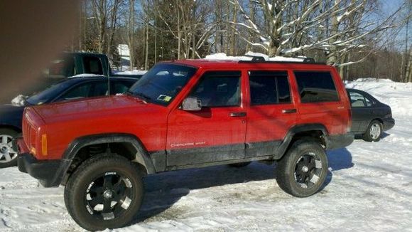 This is the way I bought it. It has a 3 inch RC lift, and Hanook Dynapro ATM 30s. So far (had it three days now) I have only had it out in the snow. This is my first Jeep, but I have always wanted one.