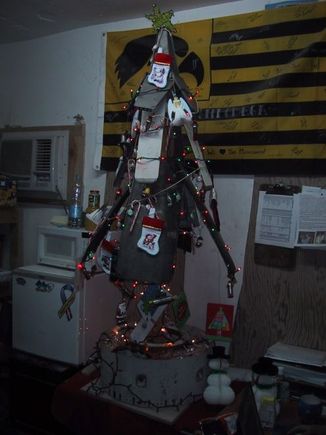 our Iraq $150,000 christmas tree made of F-18 parts... (no your tax dollars were not wasted... these parts were still used after the holidays lol)