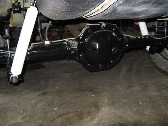 rear axle coated with por15 and lift on