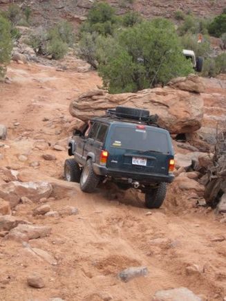 Towards the end of the trail after one of the main obstacles.