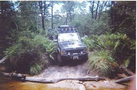 Cherokee dropping in creek