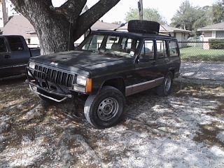 In the school parking lot, Parked next the the tree. With my 35's Buck shot maxxis mudders.