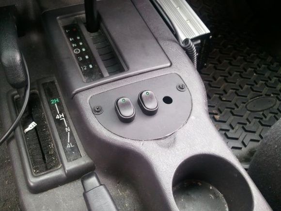 Ashtray switch panel for light rack.