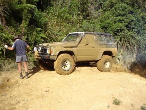 THOMSONS TRACK MAR 08 010[1] Me Having just winched out, Kelvin spooling the cable, He was my winch man for comps so he should know what hes doing.