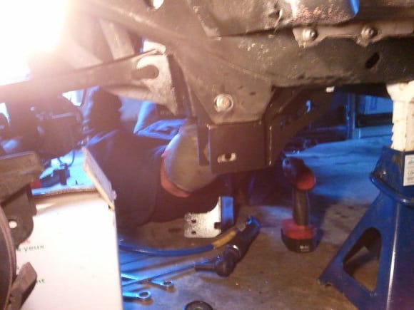 installing the control arm drop down brackets