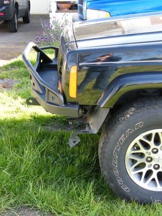 Front bumper installed