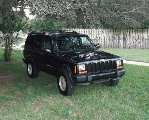 Jeep on the grass