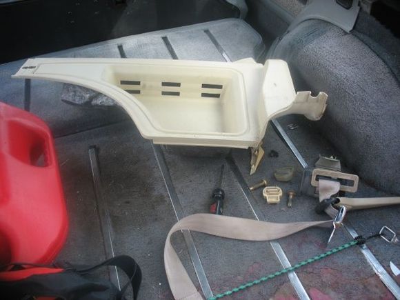 replacement panel with seat belt hole