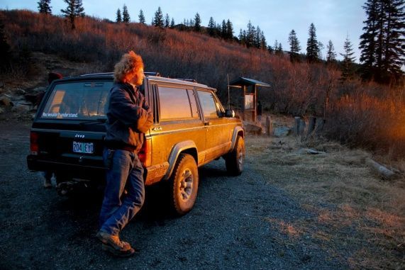 Just watching the sunset after a trip to the top of the mt.