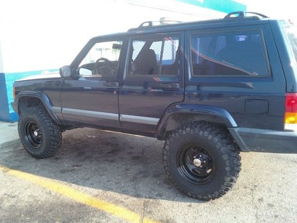 Just after the tires got put on