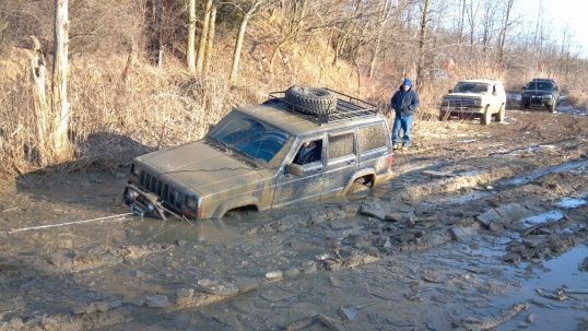 And yes I did make it thru "with a little help from the winch"