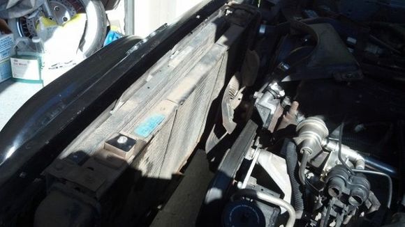 The old radiator, exposed