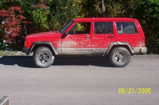 Sitting in the driveway.