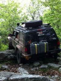 Too much camping gear.