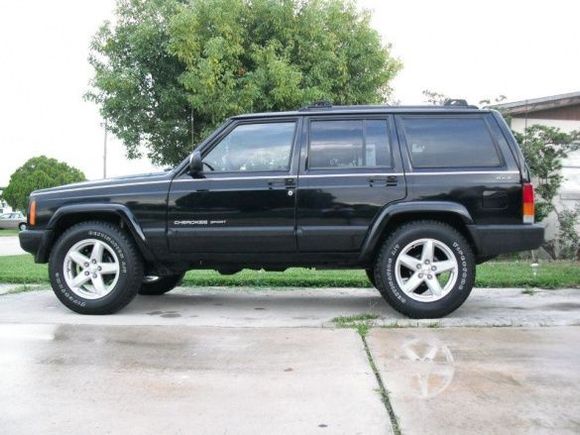 After new 17 inch jeep liberty rims and Firestone AT's were installed