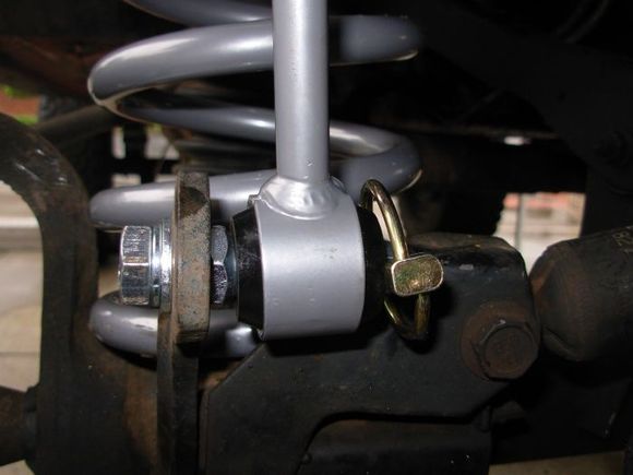 Lower pins installed