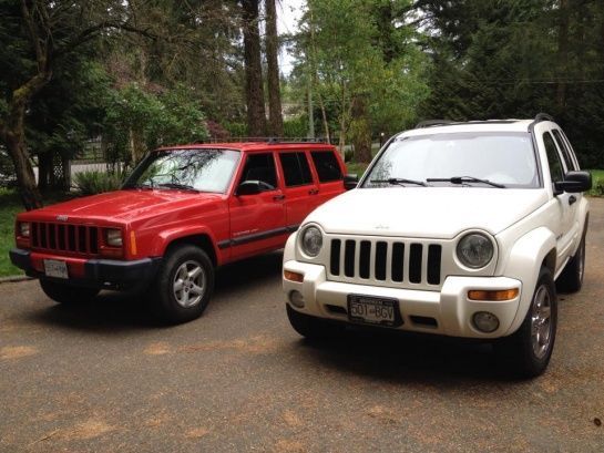 My Cherokee and my mamas Liberty! Jeeps in the fam ;)