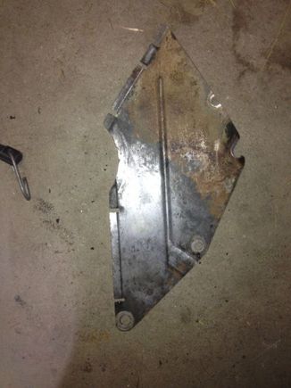 The flex plate.. This was after cleaning it. Damn Vermont rust, man. Didn't feel like trying to get it any cleaner so this was the end product.