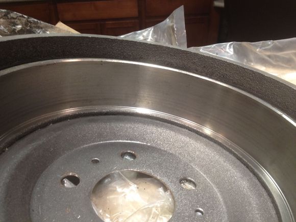 new brake drum scratched