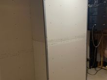 This is the wall from the vanity 