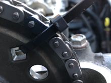 Used tywraps to hold the links in place! Intake dide