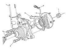 Part #5 , you will need to remove the axle nut and the three hub bolts , then re torque the three bolts to 85 ft/lbs and the axle nut to 155 ft\lbs the brake caliper bracket bolts are 85 ft/bs the caliper bolts are 25 ft/lbs 