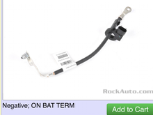 The battery end of the cable is specifically designed, new cable is expensive , if you replace with a universal cable be sure to reuse the current sensor 