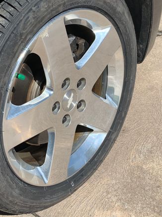 This one has a brand new tire on it but a little curb rash to repair 