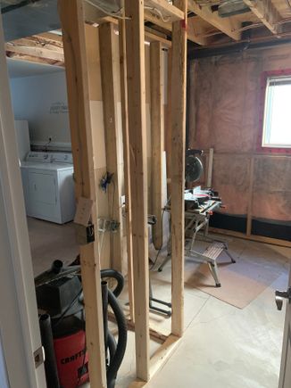 The entrance wall to the left 