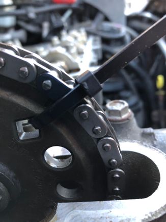 Used tywraps to hold the links in place! Intake dide