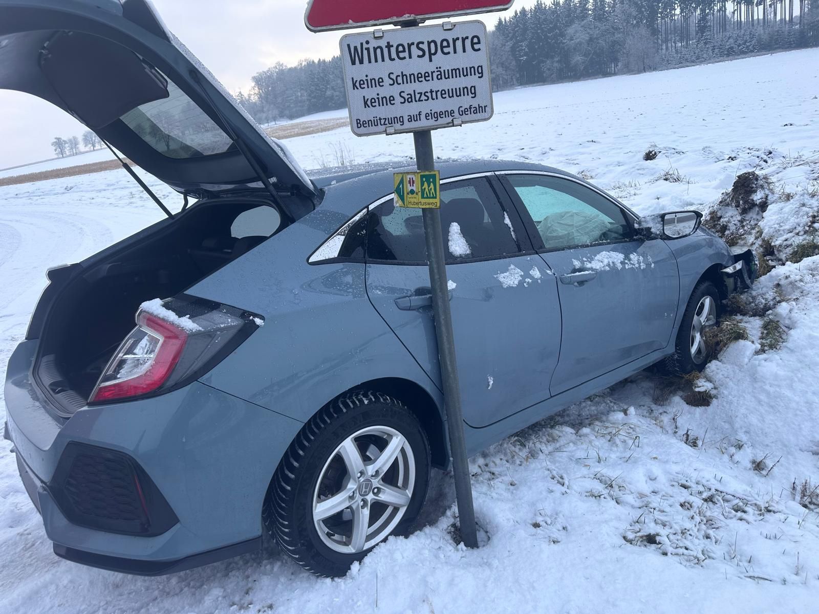 2018 Honda Civic - Crashed Honda Civic 2018 1.0 lieter Vtec - Used - VIN SHHFK6860HU017615 - 3 cyl - 2WD - Automatic - Hatchback - Gray - Pichel Bei Wels, Austria
