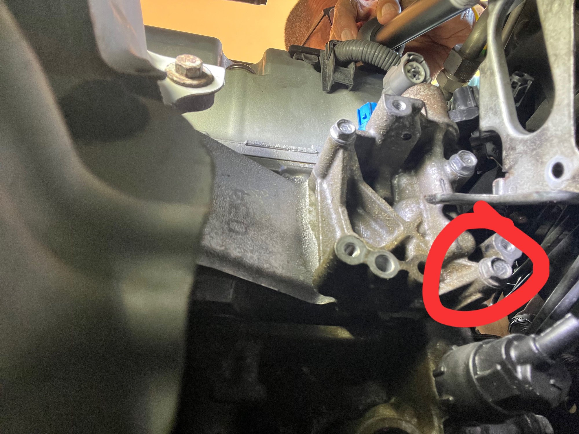 Before test drive clean bolt 